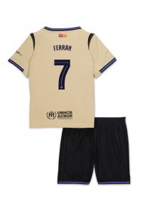 Fotbalové Dres Barcelona Ferran Torres #7 Dětské Venkovní Oblečení 2025-26 Krátký Rukáv (+ trenýrky)